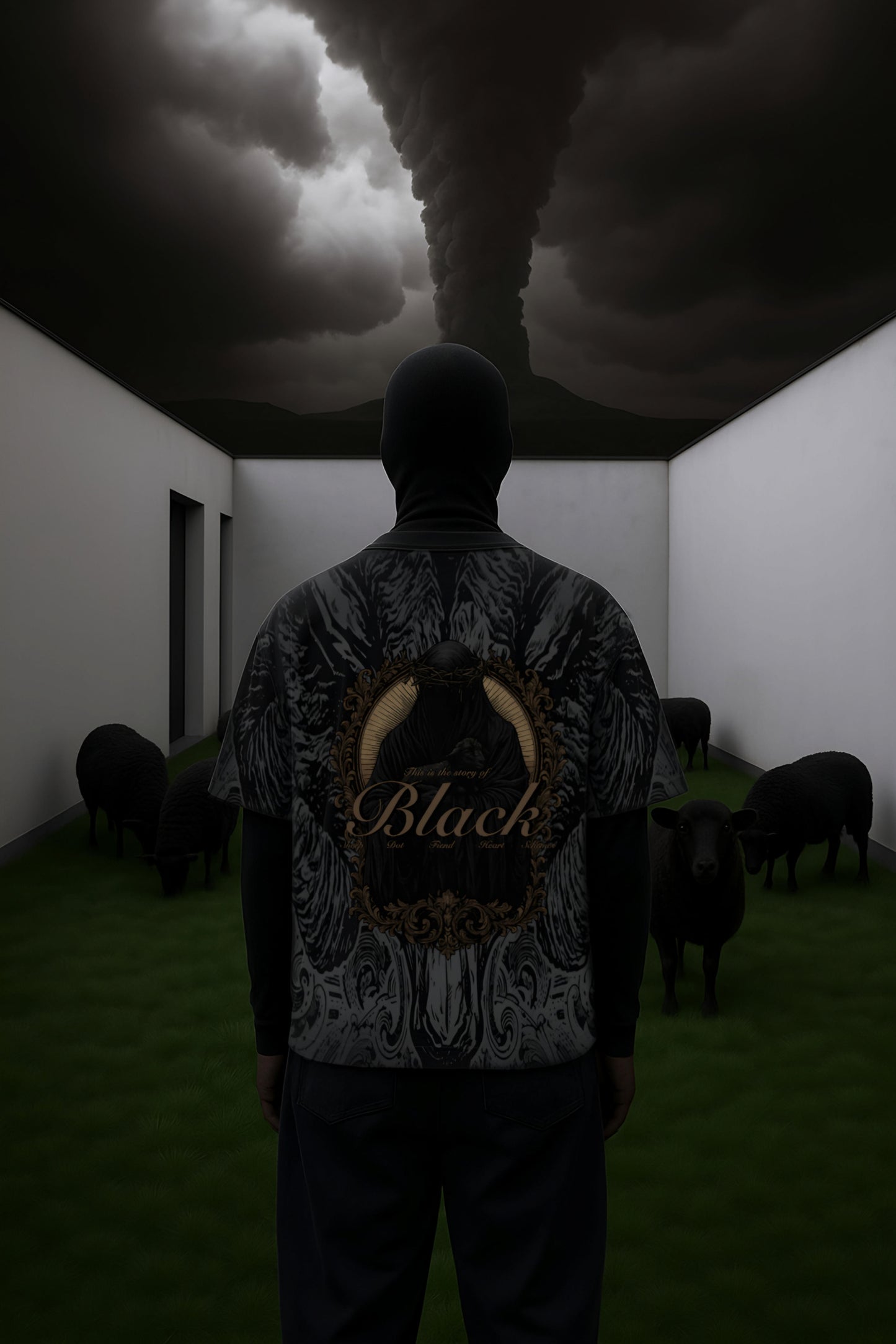 RR X DRDRIP | BLACK SHEEP OVERSIZED BLACK TSHIRT