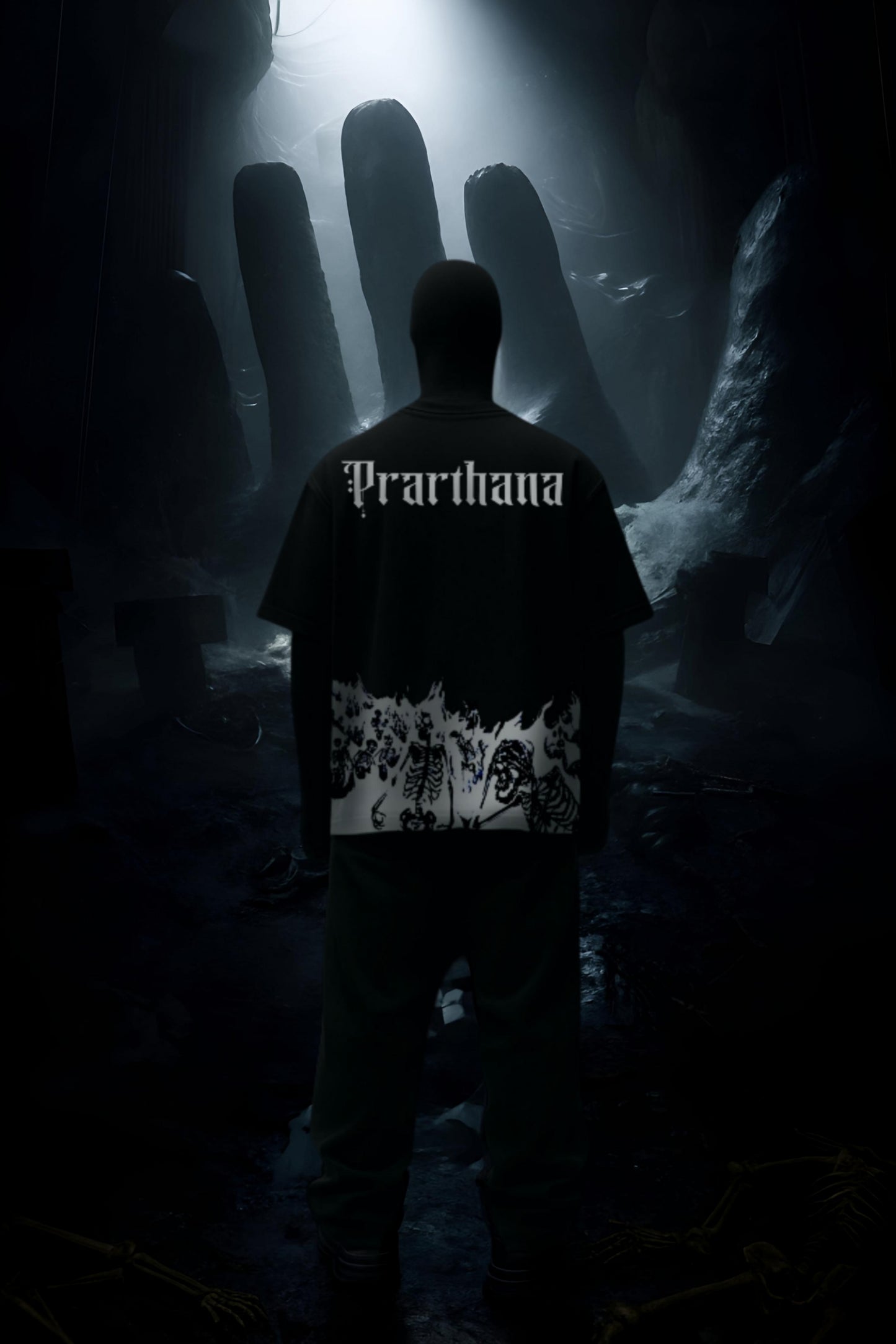 $ X DRDRIP | PRARTHANA OVERSIZED BLACK TSHIRT
