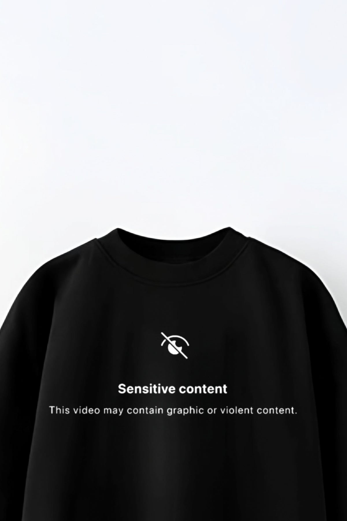 Sensitive Content | Oversized Black Tee