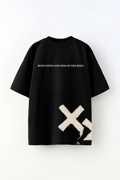 KING X DRDRIP | Bend down and kiss on the ring | Oversized Black Tee