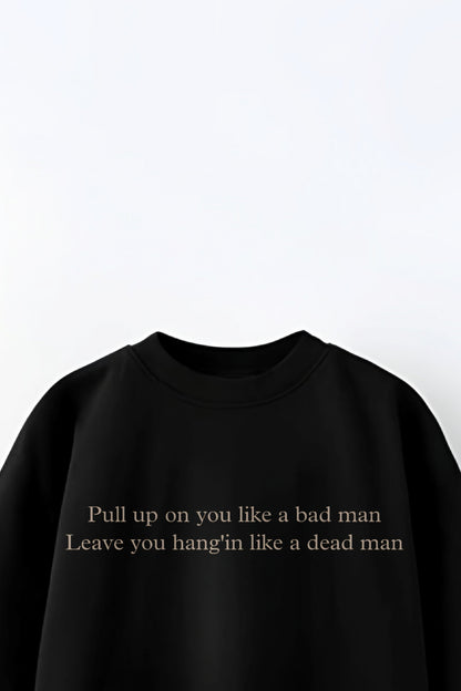 TA X DRDRIP | Caution king | Oversized Black Tee