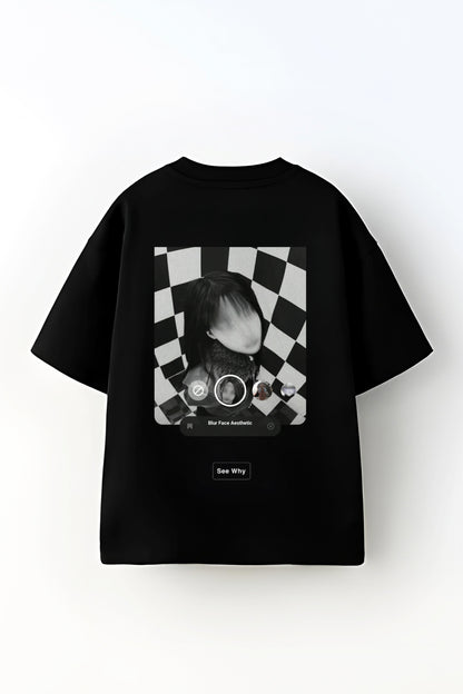 Sensitive Content | Oversized Black Tee