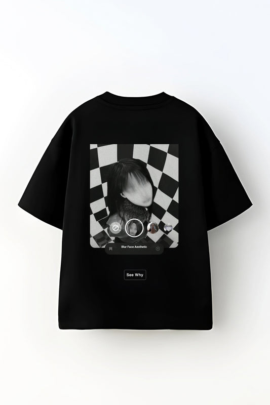 Sensitive Content | Oversized Black Tee