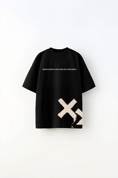 KING X DRDRIP | Bend down and kiss on the ring | Oversized Black Tee