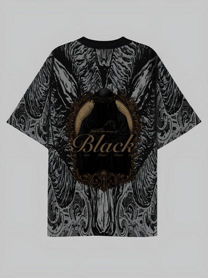 RR X DRDRIP | BLACK SHEEP OVERSIZED BLACK TSHIRT