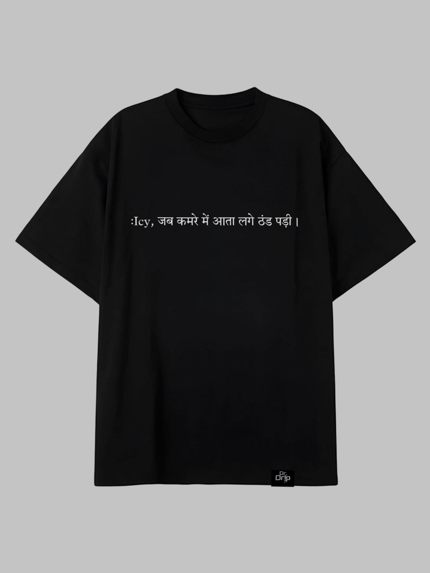 $ X DRDRIP | PRARTHANA OVERSIZED BLACK TSHIRT