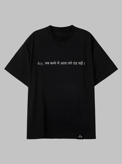$ X DRDRIP | PRARTHANA OVERSIZED BLACK TSHIRT
